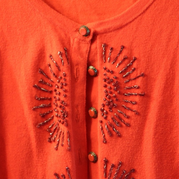 HWR Orange Red Cardigan - Picture 3 of 5